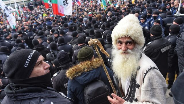 One of the most curious characters on the Vazrazhdane protest