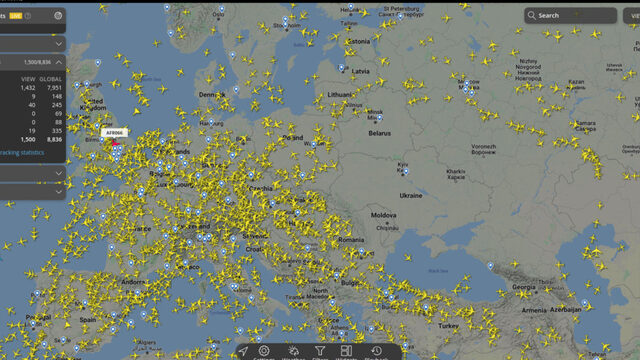 This is what the skies over Bulgaria look like in the aftermath of the Russian invasion. Almost all of the Asian traffic towards Europe has been transferred to Bulgaria, after Moldova and Ukraine were closed down, and Belarus is a no-go. It seems that air-traffic controllers will have lots of work in the coming days.