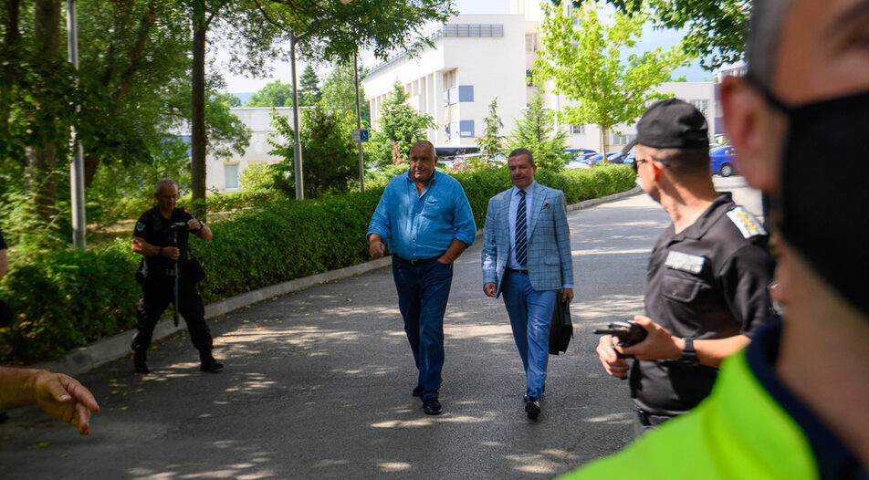 This is the second time Mr Borissov (right) has been questioned by the police since he came down from power in April 2021