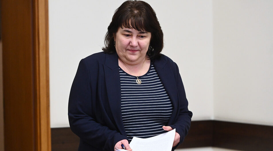 Caretaker Finance Minister Rossitsa Velkova