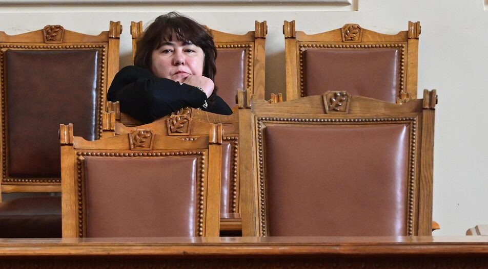 Finance Minister Rositsa Velkova in Parliament