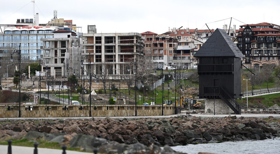 Unfinished buildings in Nesebar's old town