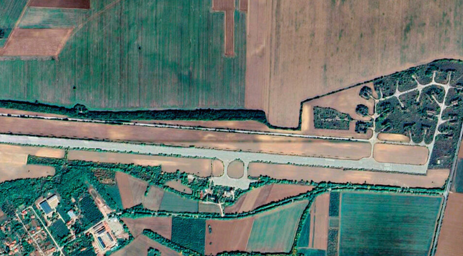 The location of the airport near Silistra, where the panels will be placed