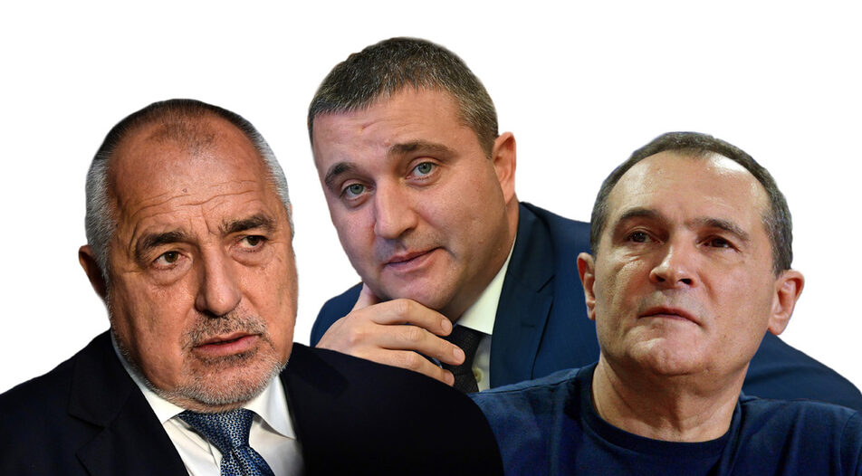 From left to right: ex-PM Boyko Borissov, former Minister of Finance Vladislav Goranov and disgruntled lottery mogul Vassil Bozhkov